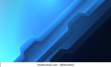 Fondo azul curvo estratificado con una curva en el interior. Lienzo no uniforme. Capas de lienzo notado esférico