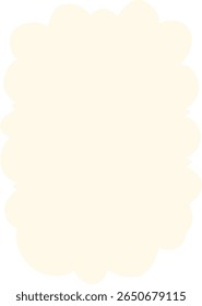 Layered decorative pastel frame with puffy rounded borders, perfect for soft design accents, playful backgrounds, or visually calm project frames.