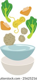 Layered Dessert Elements Food Illustration