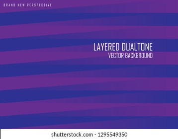 Layered dualtone color vector background in purple snd blue