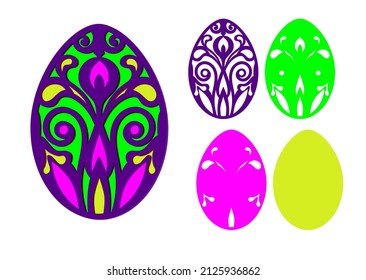 Layered Easter egg craft. Files for cutting and assembling