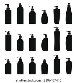 Layered editable vector illustration the collections of bottles with press type caps.