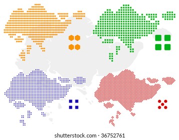 Layered editable vector illustration country map of Singapore,which contains four defferent pixel versions,can be used as background or material.