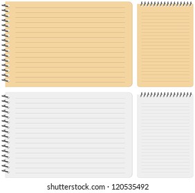 Layered editable vector illustration of Notebooks with white background.