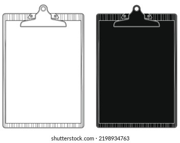 Esquema de ilustración vectorial editable por capas del portapapeles.