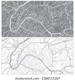 Layered editable vector illustration outline of Paris,France.