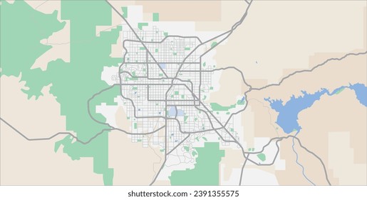 Layered editable vector illustration outline Map of Las Vegas,USA