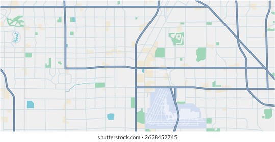 Layered editable vector illustration outline Map of Doha,Qatar