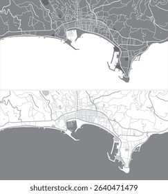 Layered editable vector illustration outline of Cannes,France.