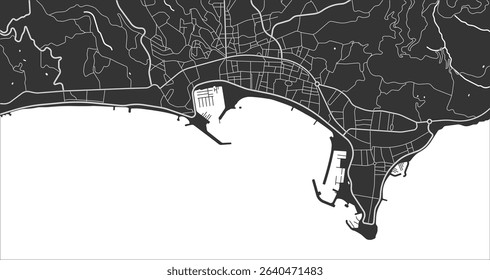 Layered editable vector illustration outline of Cannes,France.