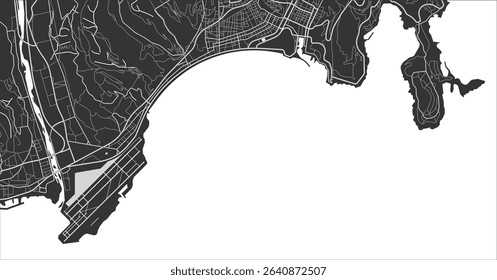 Layered editable vector illustration outline of Nice,France.