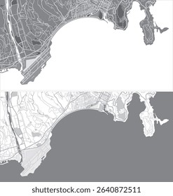 Layered editable vector illustration outline of Nice,France.