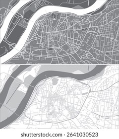 Layered editable vector illustration outline of Avignon,France.