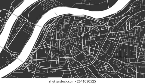 Layered editable vector illustration outline of Avignon,France.