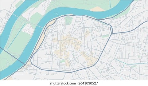 Layered editable vector illustration outline of Avignon,France.