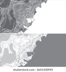 Layered editable vector illustration outline of Monaco.