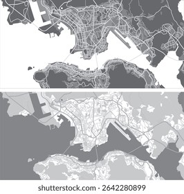 Esquema editável em camadas para ilustração vetorial de HongKong, China.