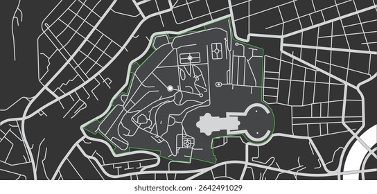 Vetor editável em camadas esboço da ilustração da Cidade do Vaticano, Itália.