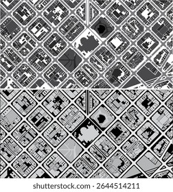 Layered editable vector illustration outline of detailed streets of Barcelona,Spain.