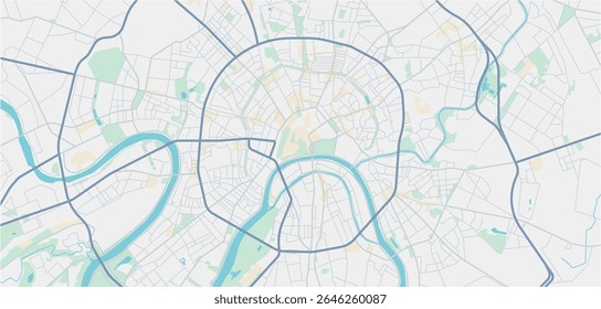 Esquema editável em camadas da ilustração vetorial de Moscou, Rússia.