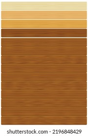 Layered editable vector illustration of wood board patterns with different textures.