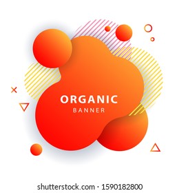 Layered fluid blobs. Design template for logo, flyer or presentation. Modern style vector illustration