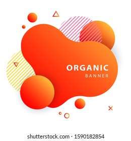 Layered fluid red blobs. Design template for logo, flyer or presentation. Modern style vector illustration