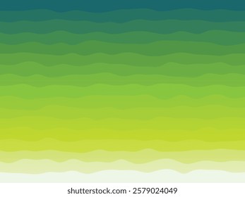 Layered Grassland Horizon: A Minimalist Pattern in Fresh Greens