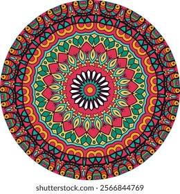 Layered Mandala Art with Interlocking Shapes