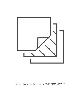 Layered material line outline icon