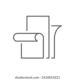Layered material line outline icon