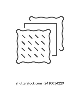 Layered material line outline icon