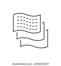 Layered material line outline icon