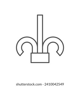 Icono de contorno de línea de material en capas