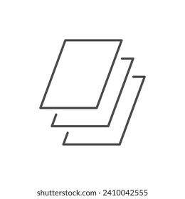 Layered material line outline icon