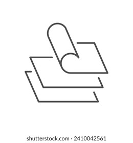 Layered material line outline icon
