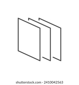 Layered material line outline icon