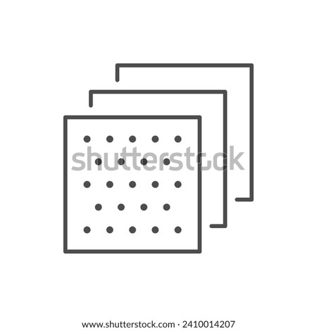 Layered material line outline icon