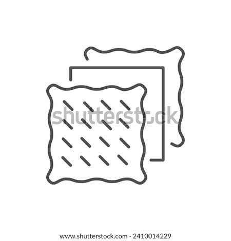 Layered material line outline icon