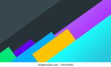 Layered paper background, idea for banner. Abstract geometric compositions colorful paper sheets for card, poster, brochure. 3D illustration