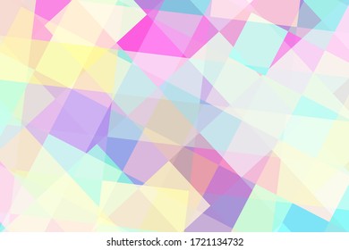 Layered pastel vector background. Gentle color mosaic overlay abstraction. Trendy abstract surface design. Modern technology wallpaper. Colorful banner template. Color block ornament. Digital texture