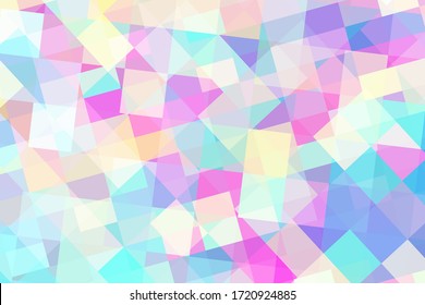 Layered pastel vector background. Pale color mosaic overlay abstraction. Trendy abstract surface design. Modern technology wallpaper. Colorful banner template. Color block ornament. Digital texture