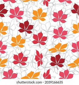 layered pattern with colorful foliage