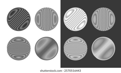 Layered and patterned abstract circle textures