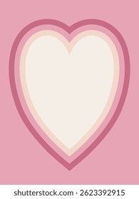 Layered Pink Heart Background with Soft Pastel Colors