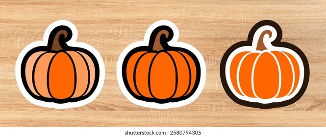 Layered Pumpkin Cutout Bundle, Halloween and Fall-Themed , EPS Vector Stock illustration
#09
