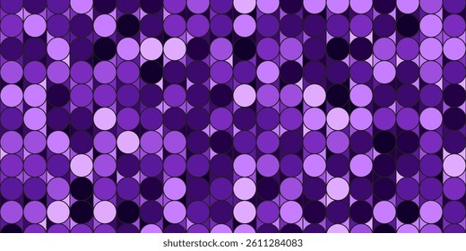 Layered Purple Gradient Circles Abstract Overlapping Dot Pattern with Dark Outlines, Seamless 3D Effect