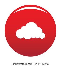 Layered rain cloud icon. Simple illustration of layered rain cloud vector icon for any design red