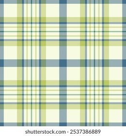 Layered seamless tartan vector, square pattern background check. Jacket texture textile plaid fabric in light and lime colors.