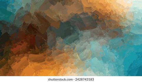 layered shadow blended abstract brush stroke effect vector file gradient dark mustard yellow blue green beige color wall mural background backdrop